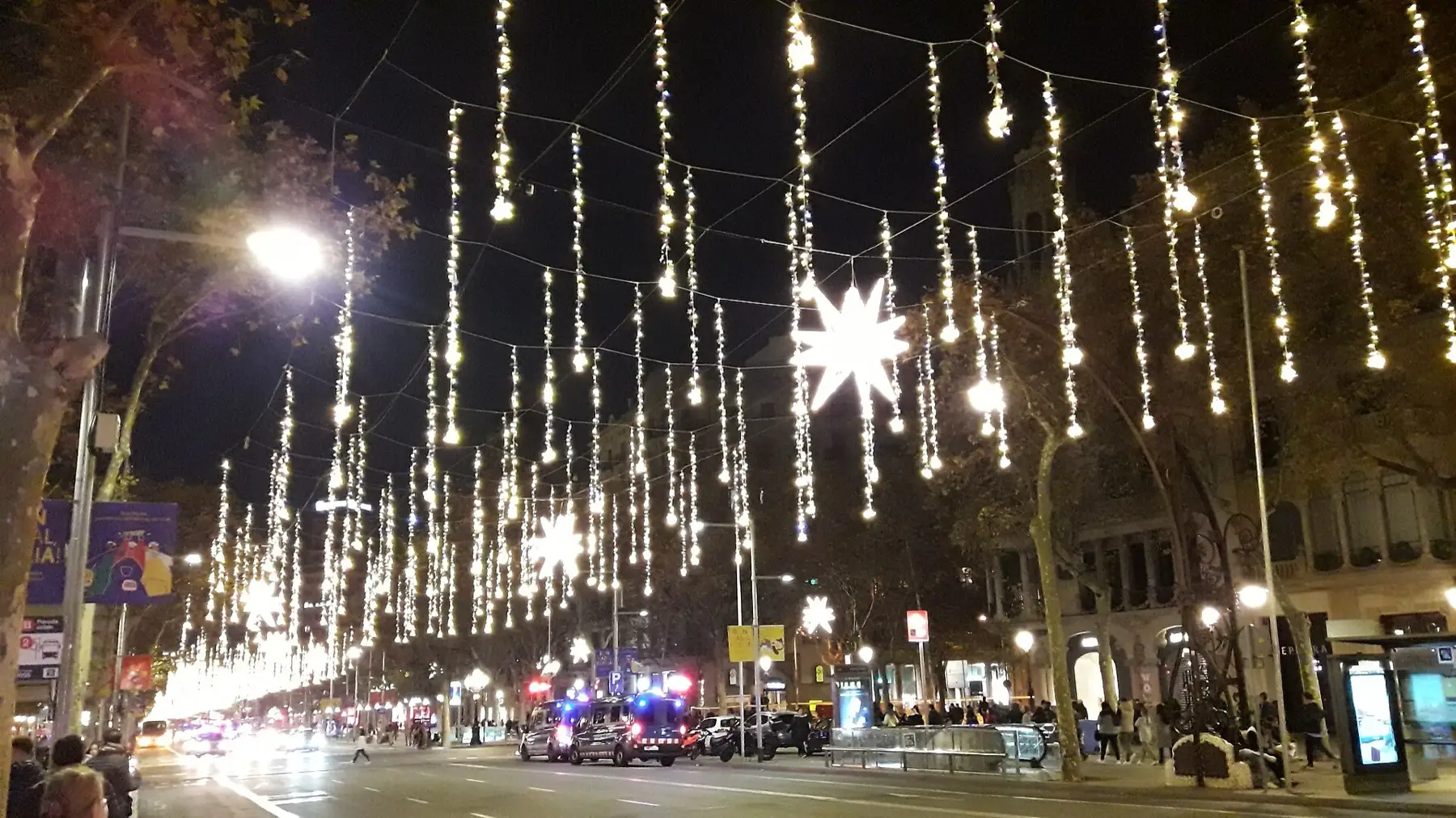 Christmas lights over Passeig de Gràcia